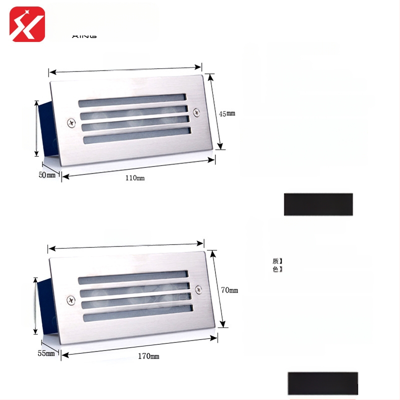 LED φώτα σκαλοπατιών και τοίχων εξωτερικού χώρου, ενσωματωμένος φωτισμός τοπίου