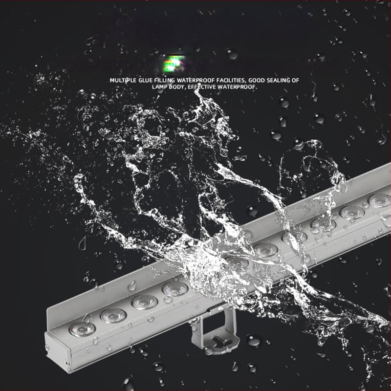 LED γραμμικός φωτισμός τοίχου εξωτερικός, με στρογγυρή οπή και διαφράγμα, αρχιτεκτονικός φωτισμός RGB περιγράμματος