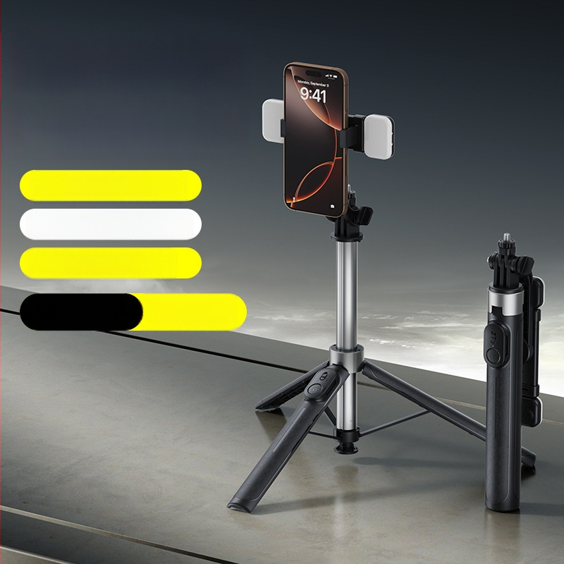 Selfie stick μήκους 1,33 m με Bluetooth ενσωματωμένο τρίποδο X2, τηλεσκοπικός φορητός στήριγμα για κινητό με φωτισμό