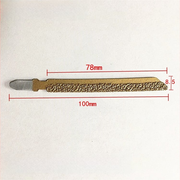 10 cm διαμαντωμένη λεπίδα τζίζσο, συγκολλημένη, για κοπή τεχνητής πέτρας