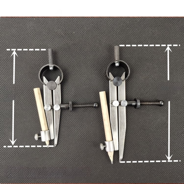 Θήκη για στυλό και σετ με επίπεδα πόδια: marking gauge, scriber, spacing gauge, compass, dividing gauge