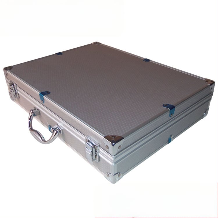 Cutie pentru unelte din aliaj de aluminiu, cutie de prezentare pentru bijuterii, antișoc, Modelul 09