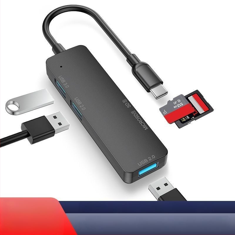 Type-C docking stanica s čitačem kartica — USB pet-in-one hub za stolno računalo, telefon i prijenosno računalo