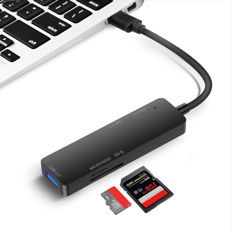 Type-C docking stanica s čitačem kartica — USB pet-in-one hub za stolno računalo, telefon i prijenosno računalo
