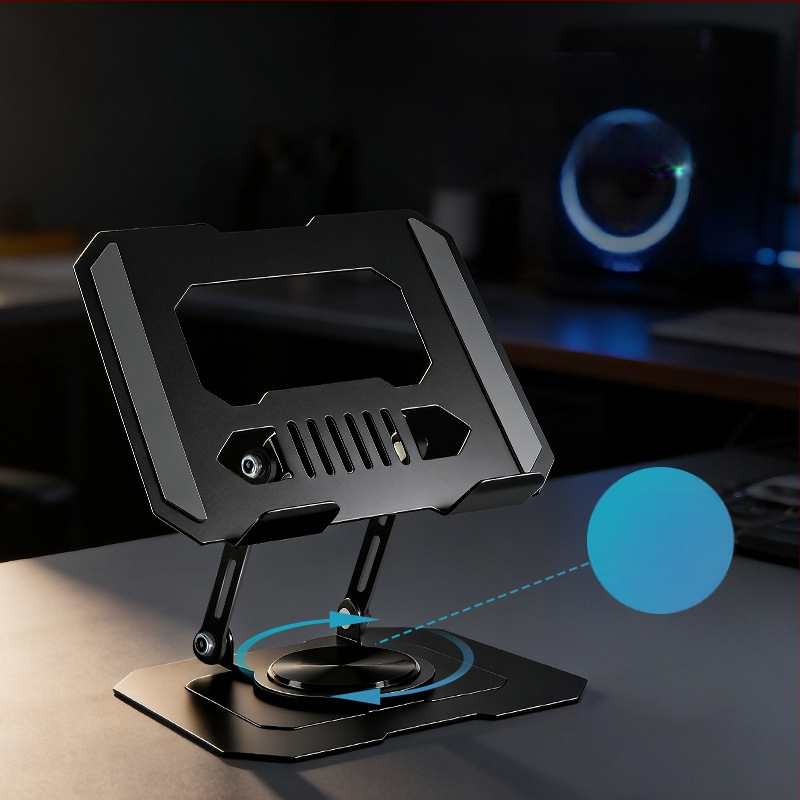 Suport pentru tablete din oțel carbon – rotativ la 360°, multifuncțional, pliabil și portabil, compatibil cu tablete, iPad și telefoane