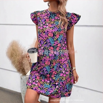 Νέο Ευρωπαϊκό και Αμερικανικό γυναικείο φόρεμα με βολάν και V λαιμόκοψη, Amazon 2025