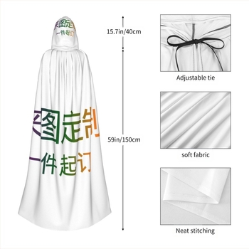 Διασυνοριακή χονδρική πώληση ενός κομματιού από μεταξωτό μανδύα με κουκούλα για το Halloween, χριστουγεννιάτικη μανδύα με κουκούλα για ενήλικες