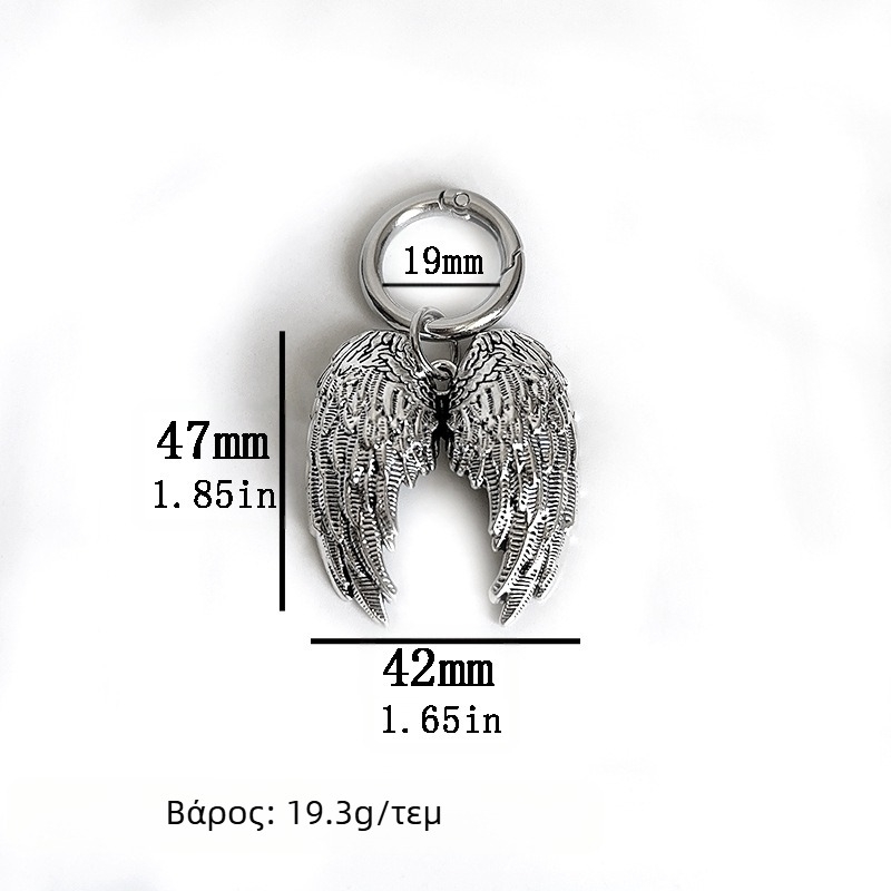 Αξεσουάρ παπουτσιών Exagged Punk Angel Wings, Μοντέρνα, κουλ, μεγάλα φτερά, αφαιρούμενες μπότες Martin, με αγκράφα παπουτσιών, Διασυνοριακή χονδρική πώληση