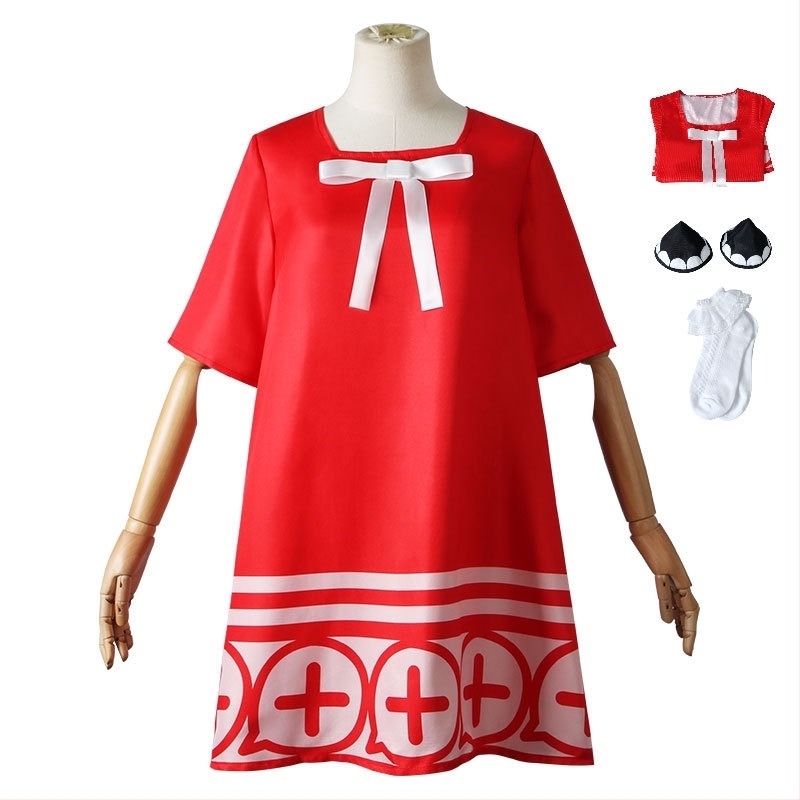 Mido Spy Play House Cos Κοστούμια Spy×Family Aniya Κόκκινο φόρεμα Κοστούμια Cosplay