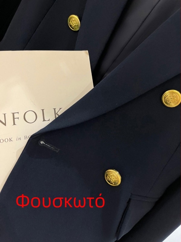 Νέο γυναικείο μπουφάν υψηλής ποιότητας για κορίτσια, επίσημο κοστούμι από βαμβάκι και σκούρο μπλε χρώμα για μεγάλα μεγέθη [1115]