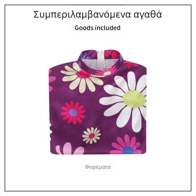 Νέα διασυνοριακή καυτή εκτύπωση κοστουμιών αποκριών 60s hippies ρετρό γυναικεία τρομπέτα ταινία και τηλεόραση με ρούχα