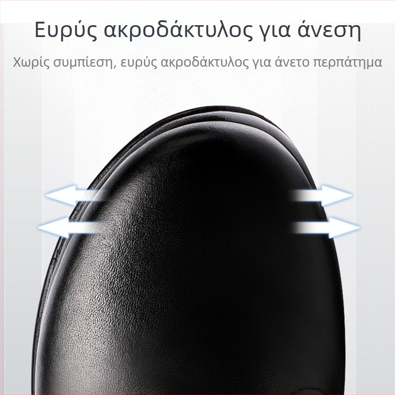 Μαλακό Δερμάτινο Παπούτσι με Πλατφόρμα και Στρογγυλή Κεφαλή, Χοντρό Πάτο, Αδιάβροχη Πλατφόρμα, Μονής Επίστρωσης, Γυναικεία Παπούτσια Μεγάλου Μεγέθους, Αντιολισθητικά, Άνετα, Μεσήλικες και Ηλικιωμένοι, Παπούτσια Πλατφόρμας για Μαμάδες