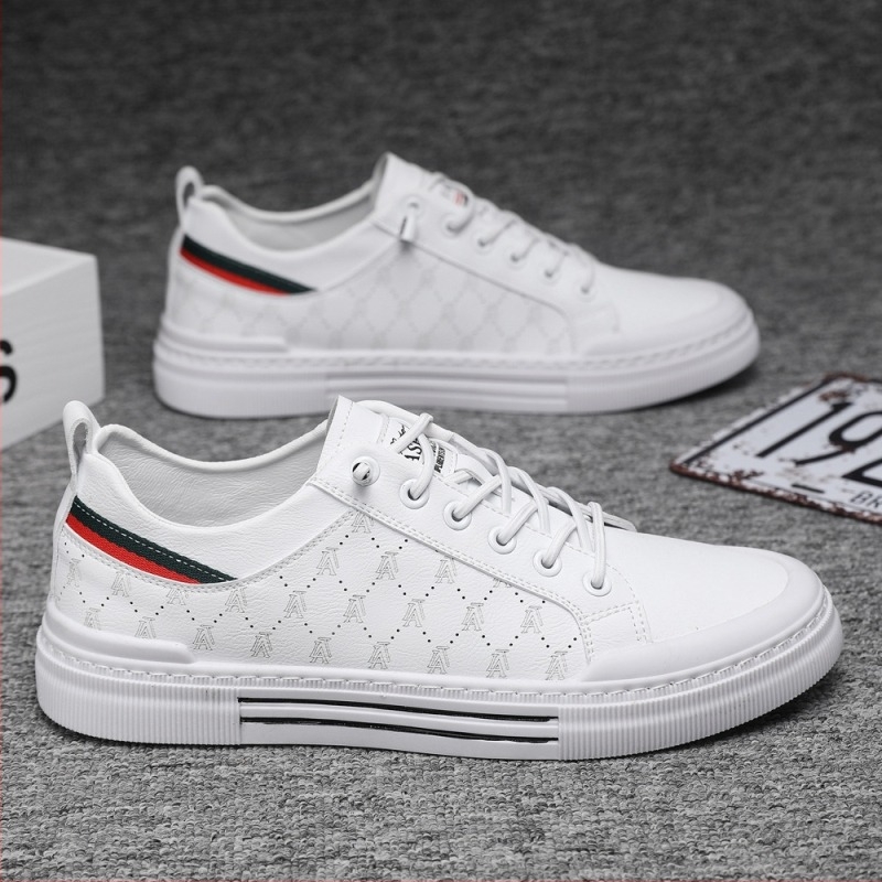 Νέα παπούτσια Board Shoes 2023, casual αθλητικά ανδρικά παπούτσια, άνοιξη και καλοκαίρι, μοντέρνα, αναπνεύσιμα, δερμάτινα παπούτσια για όλες τις χρήσεις, ανδρικά φλατ λευκά παπούτσια