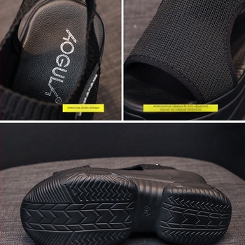 Γυναικεία Σανδάλια Wedge 2021 Καλοκαίρι Νέο Στυλ Ψαρομάντιλο με Ανοιχτά Δάχτυλα Πλατφόρμα με Χοντρή Σόλα και Ελαστική Εσωτερική Υφαντή Ρωμαϊκή Σόλα για Γυναικεία Σανδάλια