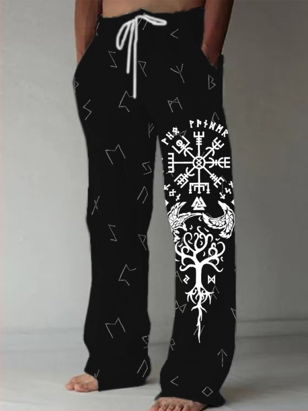 Διασυνοριακή Ευρώπη και Ηνωμένες Πολιτείες μόδα αναψυχής χαλαρά λινά παντελόνια με φαρδιά πόδια ψηφιακή εκτύπωση σταθερό z όλα τα είδη μοτίβων άνοιξη και φθινόπωρο