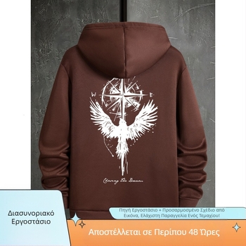 Πουλόβερ με κουκούλα, νέο ανοιξιάτικο και φθινοπωρινό τυπωμένο φούτερ