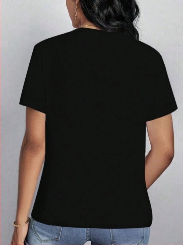 Διασυνοριακός Ευρωπαϊκός Κώδικας Ανεξάρτητος Σταθμός SHEIN Relaxiva Plus Size Γυναικείο Καλοκαιρινό Σλόγκαν