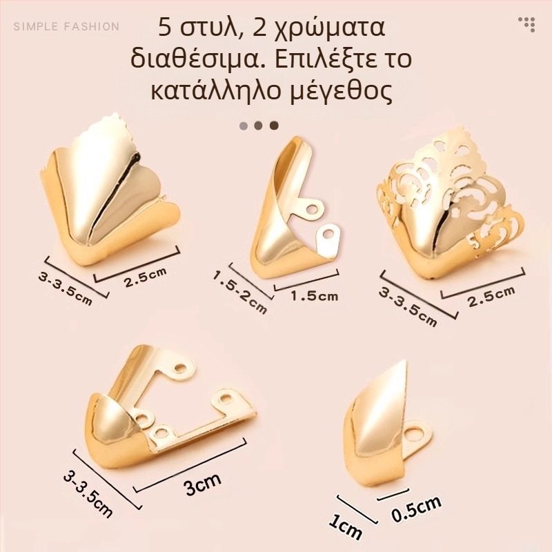 Προστατευτικό δακτύλων, Προστατευτικό δακτύλων, Αντικραδασμική άκρη παπουτσιού, Δερμάτινο κάλυμμα άκρης παπουτσιού, Επισκευή ψηλών τακουνιών, Μυτερή τσάντα δακτύλων, Τεχνούργημα μεταλλικής κεφαλής δακτύλων