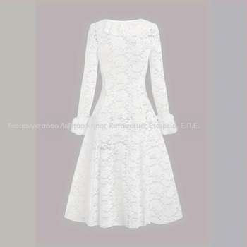 Ευρωπαίους και Αμερικανούς Γυναικείους Μονόχρωμου Φορέματος με Δαντέλα και Βολάν, Μακρύ, Διαφανές Φόρεμα σε Γραμμή Α με Βολάν