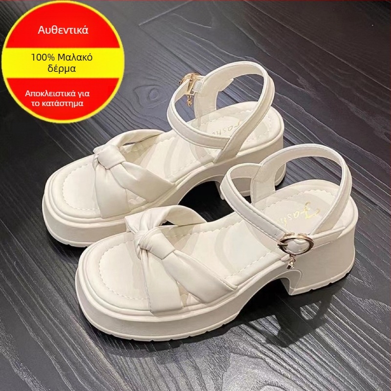 Γυναικεία καλοκαιρινά παπούτσια με τετράγωνο τακούνι, χοντρό τακούνι, χοντρό κάτω μέρος, all-match, χωρίς κούραση, με τακούνι σφήνας και σανδάλια 2024, νέα