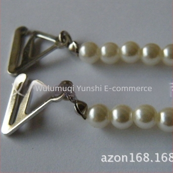 [Απευθείας από τον Κατασκευαστή] Διασυνοριακές, καυτές πωλήσεις, μεταλλικά λουράκια σουτιέν με χάντρες από απομίμηση μαργαριταριού και εσώρουχα, χονδρικής