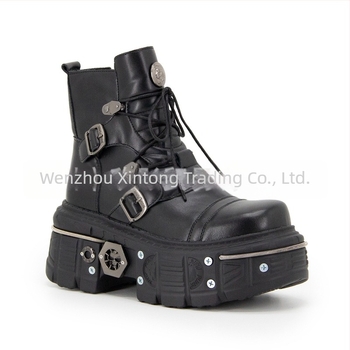 Μπότες Y2K με χοντρό πάτο 2024, νέες μπότες Martin για διασυνοριακό εμπόριο μεταξύ Ευρώπης και Αμερικής, γοτθικές μπότες πανκ locomotive, γυναίκες