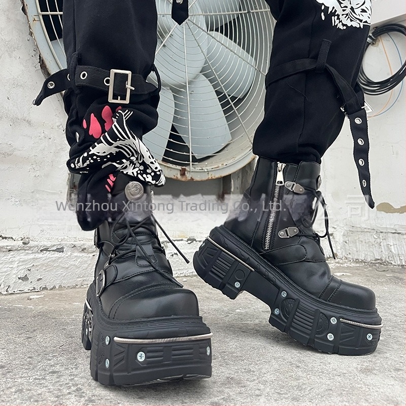 Μπότες Y2K με χοντρό πάτο 2024, νέες μπότες Martin για διασυνοριακό εμπόριο μεταξύ Ευρώπης και Αμερικής, γοτθικές μπότες πανκ locomotive, γυναίκες