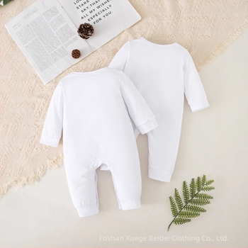 Βρεφική φόρμα δύο τεμαχίων 'Baby 2025' με τυπωμένα γράμματα για αγόρια και κορίτσια, μαλακή φόρμα αναρρίχησης με μακριά μανίκια