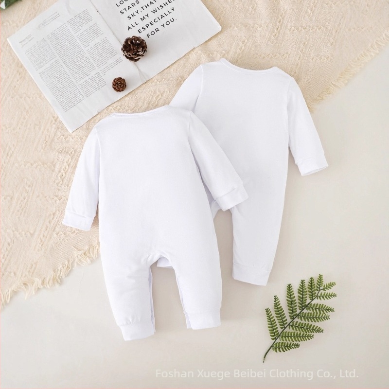 Βρεφική φόρμα δύο τεμαχίων 'Baby 2025' με τυπωμένα γράμματα για αγόρια και κορίτσια, μαλακή φόρμα αναρρίχησης με μακριά μανίκια