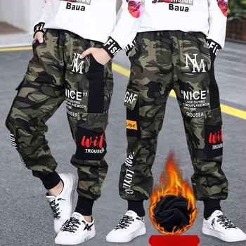 Παιδικό παντελόνι Cover με επένδυση από φλις, ζεστό, παχύ, 2024, νέο, χειμερινό, casual, καμουφλάζ, παιδικό παντελόνι, μοντέρνο