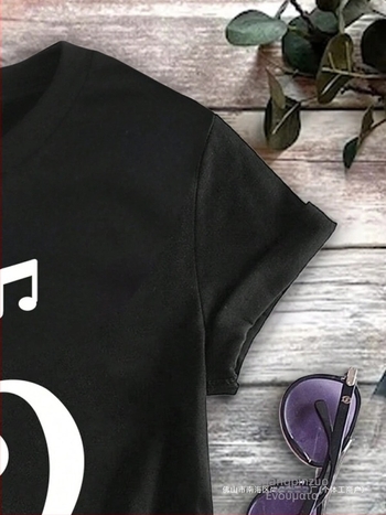 Διασυνοριακός ευρωπαϊκός ανεξάρτητος σταθμός SHEIN Teen Girl Music Festival Casual Short Sl