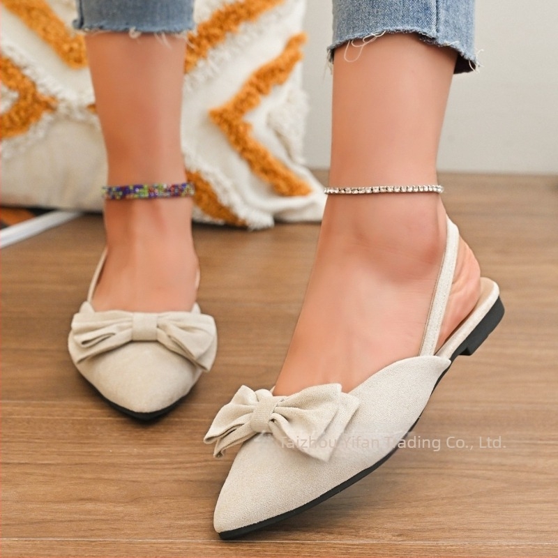 Γυναικεία Σανδάλια Κορεάτικου Στυλ 2025, Καλοκαιρινά, Μαύρα, Μυτερά Δάχτυλα, Baotou, Μονόχρωμη Ζώνη, Άδεια, Γαλλικά, Απλό, Διακεκομμένο