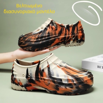 Εξωτερικό εμπόριο ανδρικά παπούτσια σεφ χειμερινά παπούτσια εργασίας κουζίνας casual παπούτσια εργασίας ένα αθλητικό πεντάλ με χοντρή σόλα παντόφλες μια γενιά μαλλιών