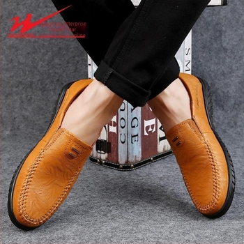 Νέα ανδρικά παπούτσια Double Star Lazy Slip-on Toas, ανδρικά casual δερμάτινα παπούτσια με μαλακό πάτο, αναπνεύσιμα, αδιάβροχα και αντιολισθητικά.