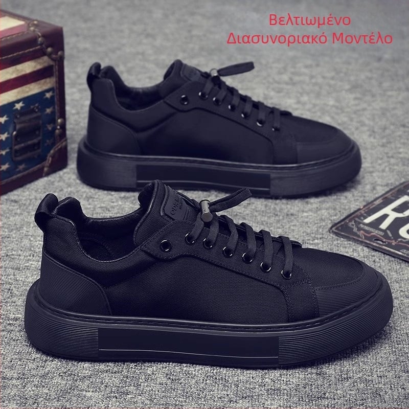 Ανδρικά Παπούτσια Crossborder Ανοιξιάτικα Μαύρα Αθλητικά Παπούτσια από Καμβά All-match Ανδρικά Slip-on Εργασίας Αντιολισθητικά Μοντέρνα Παπούτσια