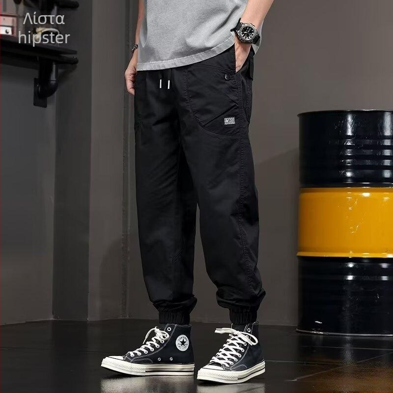 Μοντέρνο παντελόνι Harlan με τσέπη και σχέδιο ποδιών για άνδρες, αθλητικό παντελόνι Harlan για νέους φοιτητές, American Vintage Casual