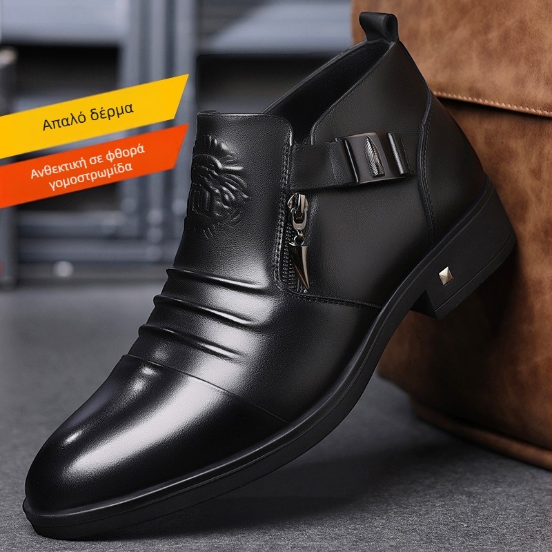 Ανδρικές μπότες Martin με ανάγλυφο σχέδιο, διπλής όψης, ευρωπαϊκές και αμερικανικές μπότες μόδας, επαγγελματικές δερμάτινες μπότες, φόρεμα, ανδρικές μπότες