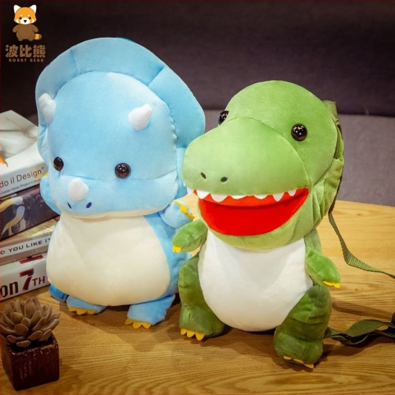 Λούτρινο παιχνίδι δεινόσαυρος Τυραννόσαυρος Τρικεράτοπας Σακίδιο πλάτης για βρέφη και παιδιά, διασυνοριακό dropshipping, κούκλα με μηχανή αλίευσης