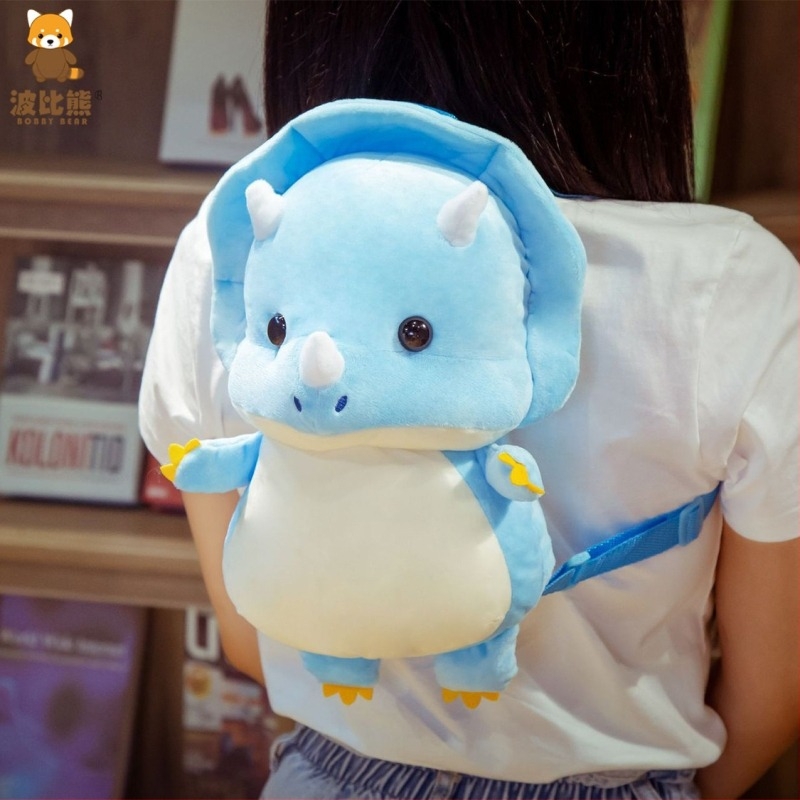 Λούτρινο παιχνίδι δεινόσαυρος Τυραννόσαυρος Τρικεράτοπας Σακίδιο πλάτης για βρέφη και παιδιά, διασυνοριακό dropshipping, κούκλα με μηχανή αλίευσης