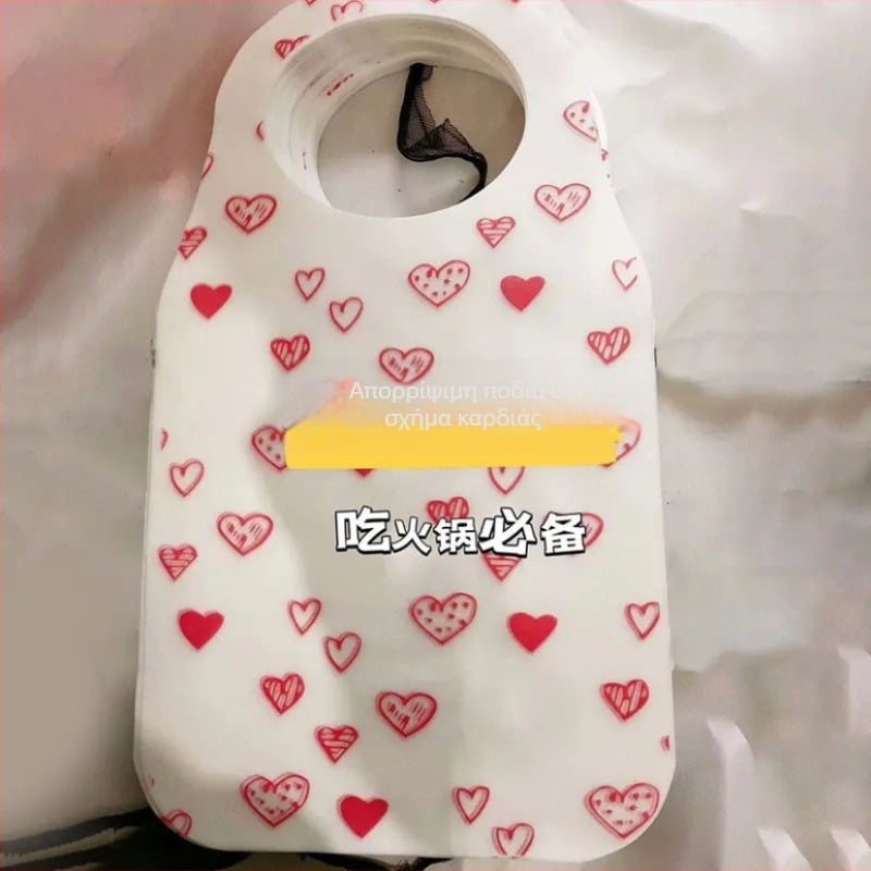 Ποδιά μίας χρήσης μη υφασμένη για τροφοδοσία, τραπεζαρία ενηλίκων, ζεστό δοχείο, αδιάβροχο και ανθεκτικό στο λάδι ρόμπα, εξαιρετικά χοντρό σαλιάρα φαγητού