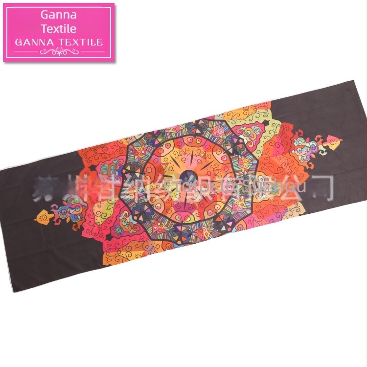 Αντιολισθητικό βελούδινο στρώμα γιόγκα διπλής όψης με εκτύπωση μαλακής πετσέτας γιόγκα γυμναστικής, πετσέτα γιόγκα μικροϊνών