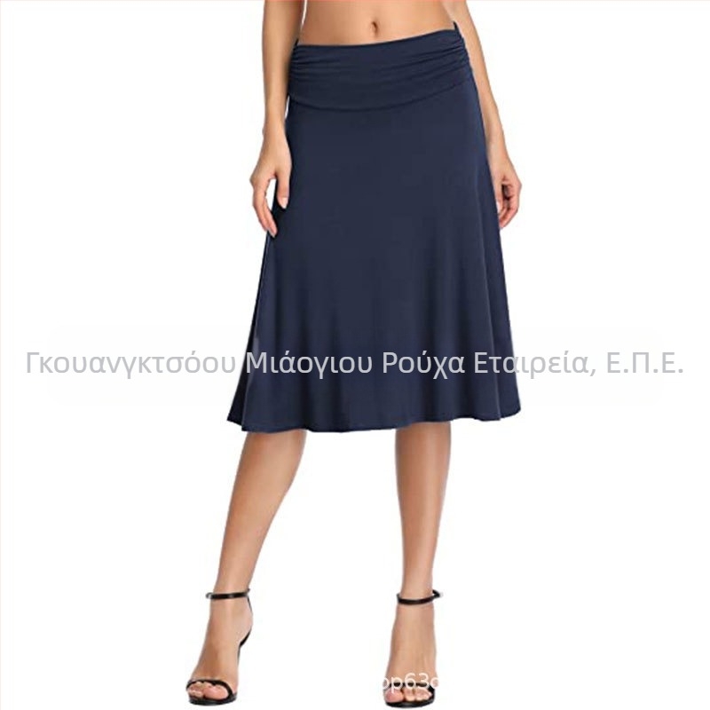 8816 Amazon AliExpress Γυναικεία Φούστα Γιόγκα με Πλισέ Μέση και Ελαστική Κέρατο, Ψηλόμεση Φούστα Μίντι