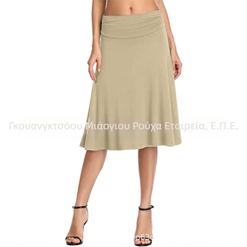 8816 Amazon AliExpress Γυναικεία Φούστα Γιόγκα με Πλισέ Μέση και Ελαστική Κέρατο, Ψηλόμεση Φούστα Μίντι