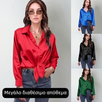 Διασυνοριακό Δημοφιλές Νέο Σατέν Πουκάμισο Γυναικείο Απομιμήσεις Μεταξωτού Μακρυμάνικο Πουκάμισο Κορυφαία Ευρωπαϊκή και Αμερικανική Εξωτερικού Εμπορίου Γυναικεία Ρούχα
