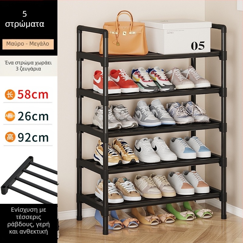 Ράφι παπουτσιών απλή πόρτα σπιτιού εσωτερική αποθήκευση τεχνουργήματος μικρό στενό ενοικιαζόμενο σπίτι ντουλάπι παπουτσιών κοιτώνα πολυστρωματική εξοικονόμηση χώρου