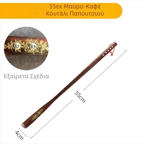 Χονδρική πώληση μαόνι χειροτεχνίας μακρύ ξύλινο παπούτσι εξολκέα εκτύπωση παπούτσια μακριά λαβή ανύψωση παπουτσιών από έβενο οικιακή εξαγωγή παπουτσιών