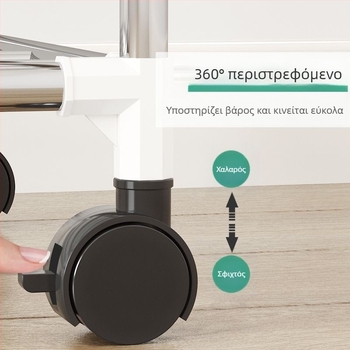 Ράφι αποθήκευσης κουζίνας, Ράφι αποθήκευσης για γλάστρες, Επιδαπέδια πολυστρωματική βάση αποθήκευσης, Ειδική κινητή ράφα λαχανικών για γλάστρες κουζίνας