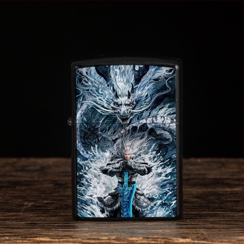 Nezha περιφερειακός αναπτήρας κηροζίνης ρετρό δημιουργικός μικρός μεταλλικός αντιανεμικός κλασικός αναπτήρας δώρου