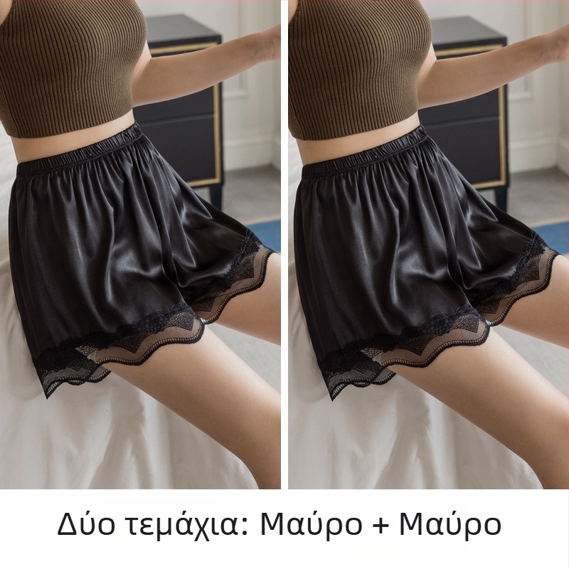 Καλοκαιρινά παντελόνια ασφαλείας τριών σημείων για γυναίκες στο σπίτι, μπορούν να φορεθούν έξω, με δαντέλα κύματος, αντιολισθητική, χωρίς μπούκλες, λεπτή βάση χονδρικής V3