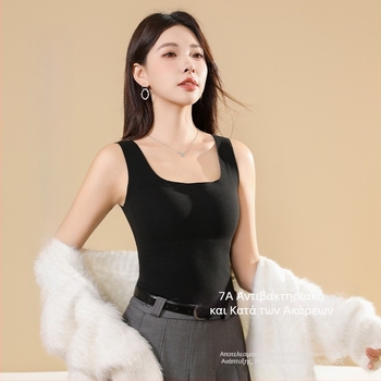 Γυναικείο γιλέκο με τετράγωνο γιακά και θερμαινόμενο γιακά, χωρίς ραφές, ενυδατικό, λεπτής εφαρμογής, με τετράγωνο γιακά και μαξιλαράκι στήθους, νέα βάση για το φθινόπωρο και τον χειμώνα